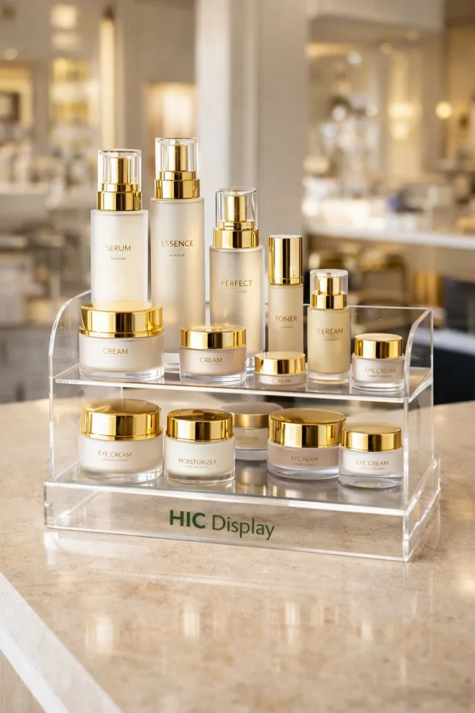 Acrylic display stand for premium retail products