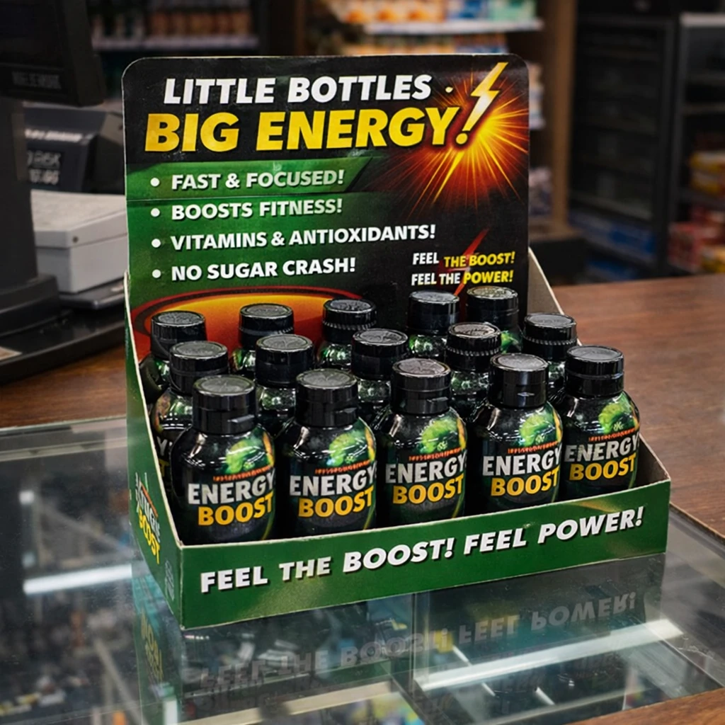 Checkout counter cardboard display