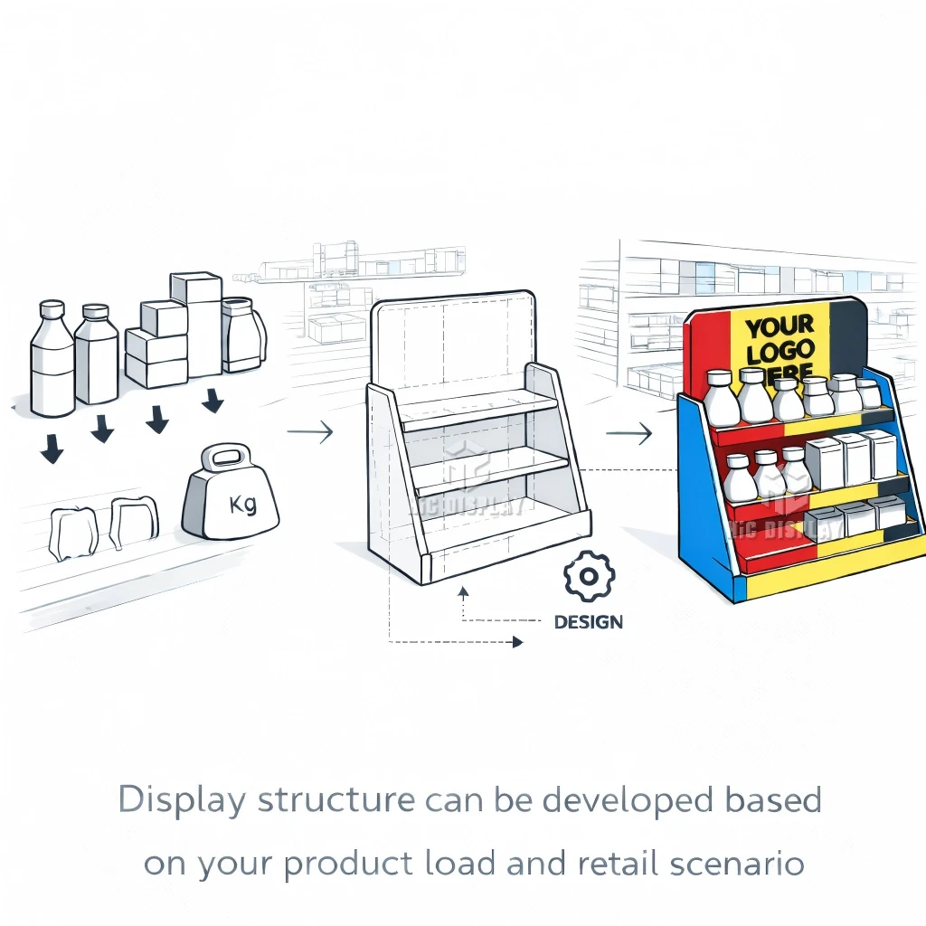 Custom display stand structure