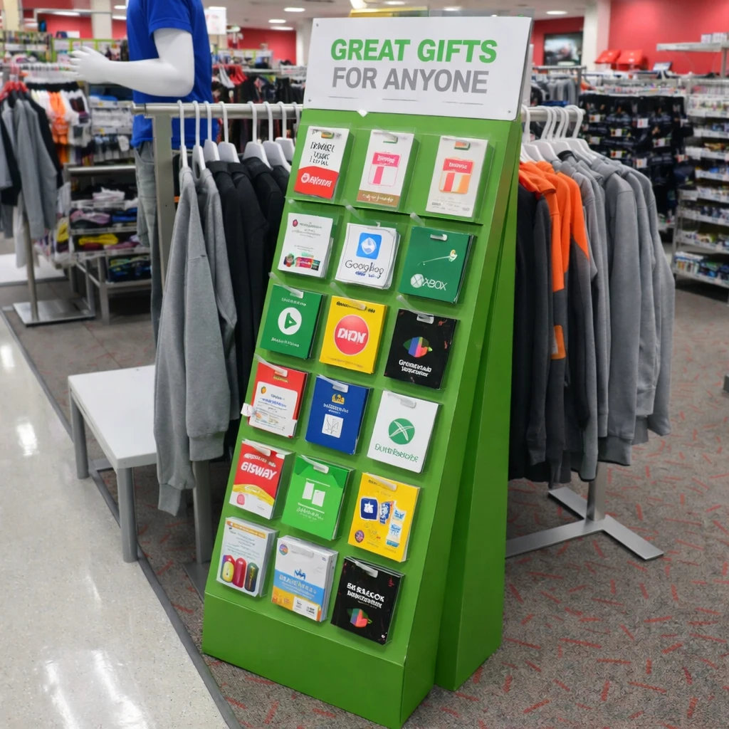 chain store cardboard display stand