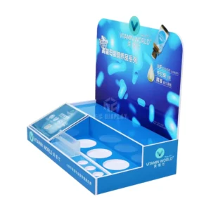 PVC counter display stand for infant probiotic drops