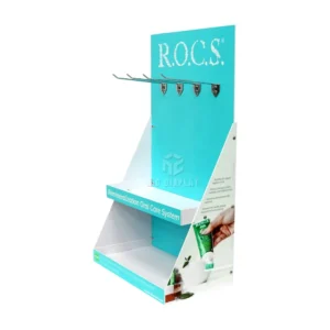 PVC counter display stand for toothbrushes and toothpaste