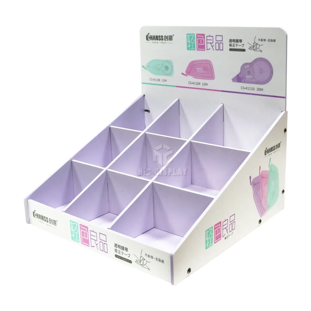 PVC counter display stand for correction tape products