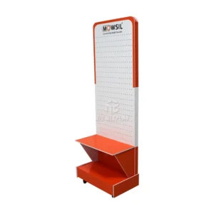 PVC slotted floor display stand for phone accessories