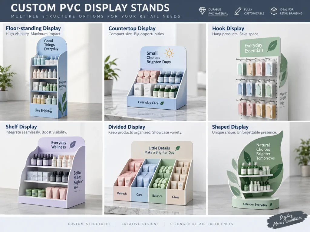 POP POS PVC Display styles